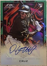 2022 TOPPS FIRE ONEIL CRUZ RC ROOKIE AUTO GREEN FOIL CARD 1/75 PIRATES