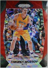 2017-18 Panini Prizm #156 Timofey Mozgov Ruby Wave Prizm Brooklyn Nets