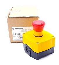 Allen Bradley 800F-1YP2 1-Hole Enclosure E-Stop Station 1N.O 1N.C Twist Release