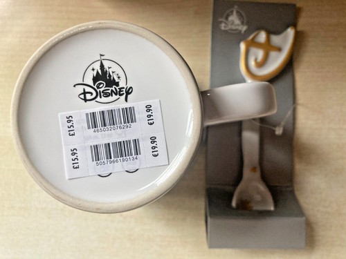 Neu Disney Store Imagination Key Mickey Mouse Tasse & Keramik-Teelöffel in Schlüsselform - Bild 4 von 9