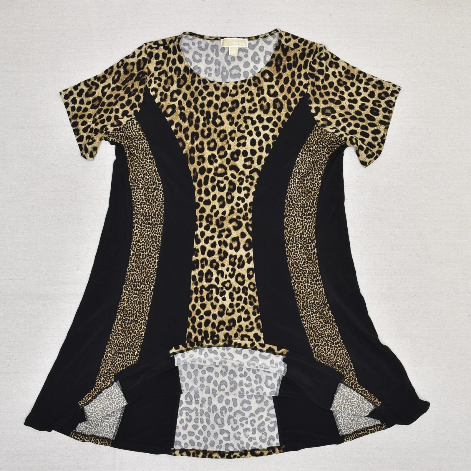 Michael Kors Vestito T Shirt Donna Ghepardo Poliestere Multicolore Taglie Forti 0X