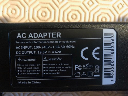 Laptop AC Netzteil 19,5 V, 4,62A4.5/3.0 Spitze blau, 90 W HP kompatibel
