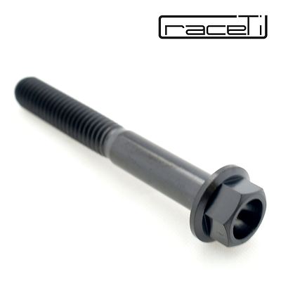 M8 40 mm Titan Sechskantkopf Flansch Schraube Ti Gr5 CNC 40 x 1,25 schwarz Nitrid