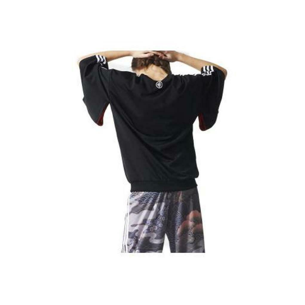 Rita Ora x Adidas AJ7240 KIMONO Sleeve Crop Top Black