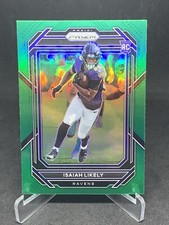2022 Panini Prizm Green Prizm #363 Isaiah Likely Rookie RC Ravens 91424