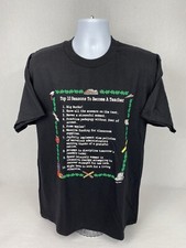 NEW VTG 90  s  Top 10 Reasons To Become A Teacher  Short Sleeve T-Shirt Size L