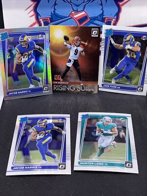 2023 optic football 5-card Lot! Joe Burrow,Harris,funk,long Plus