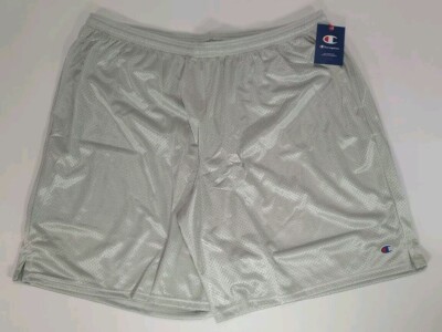 Champion Men's Mesh Shorts Light Grey 4xl gym Athletic 81622 lined silver  gray