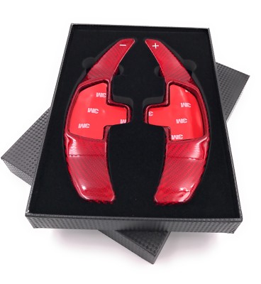 Fiberglas Schaltwippen Shift Paddle für Mercedes A B C CLA CLS GLA C S 15-20 Rot