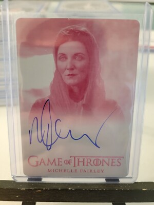 Michelle Rittenhouse Math Michelle Fairley Magenta Plate Auto 2024 Rittenhouse GoT Legends of the ...
