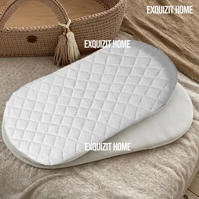 Baby Moses Basket Bedding Pram Mattress Standard / Quilted Breatheable Nursery