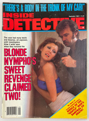 Inside Detective Magazine, September 1983, Vintage True Crime Stories, Pulp