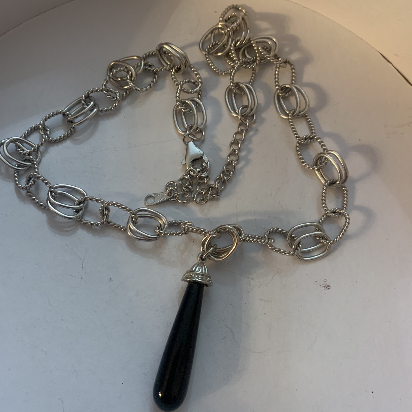 VTG DESIGNER DOUBLE INTERLOCKING CIRCLE STERLING … - image 8