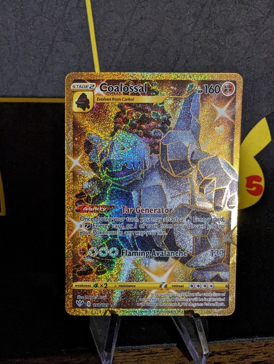 gold coalossal pokemon card VMAX | Vivid Voltage Commemorate your favorite tabletop game with this Coalossal 2020 Pokemon Sword Pokemon Trading Card Game Sword