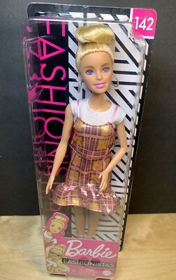 Barbie Fashionistas Doll # 142 Styled Blonde Hair In
