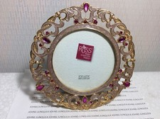PHOTO FRAME RUSS New with Tag Gold and Pink Frame Holds Photo 3.6  by 3.6  Stand