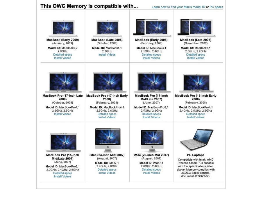 OWC 6GB (2GB+4GB) PC2-5300 Memory RAM Upgrade for MacBook, iMac, Mac mini - Image 3 of 4