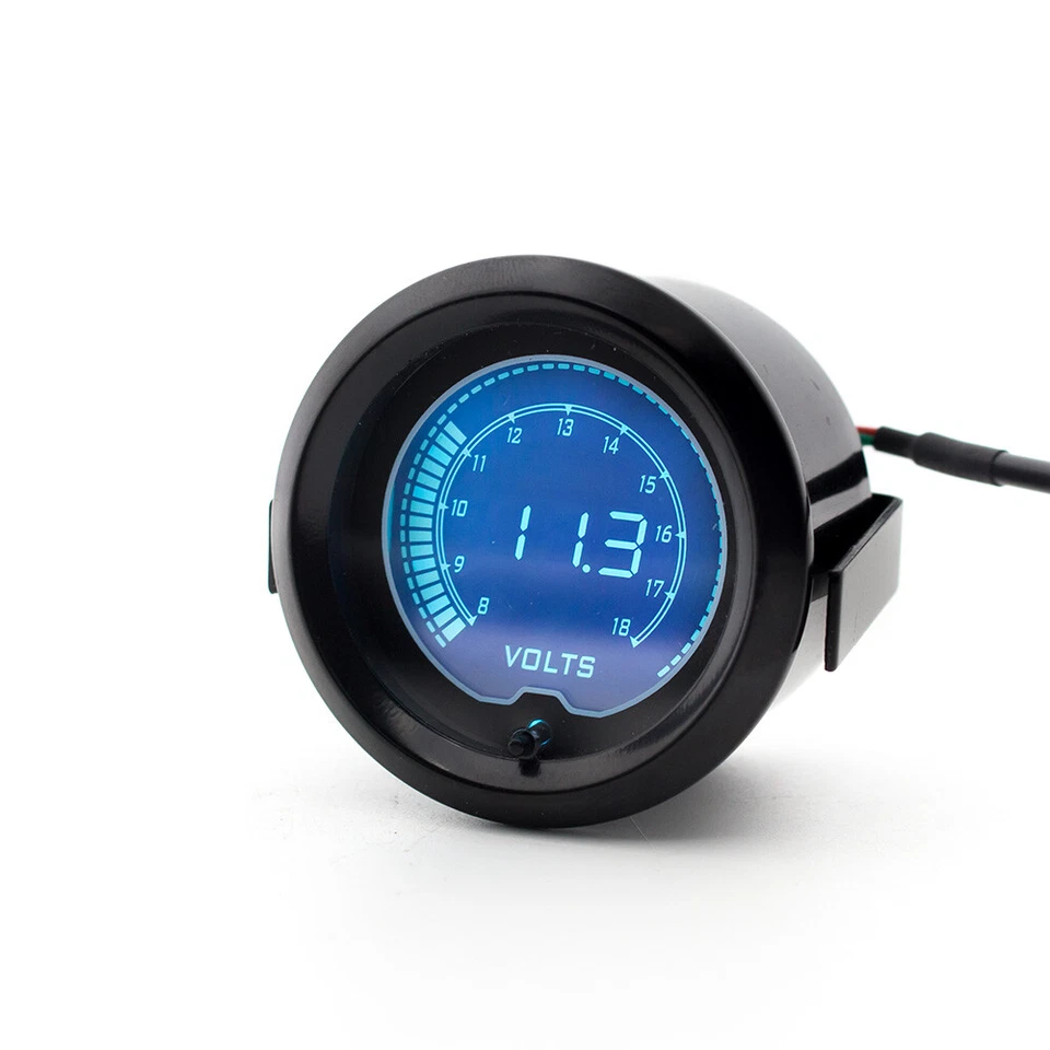 2" 52mm Universal Car LCD Adjustable 7 Colors Digital Volt Gauge Meter - Image 4 of 4