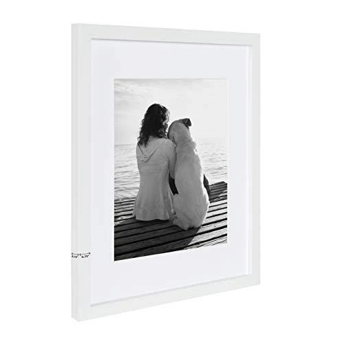 DesignOvation Gallery Wood Photo Frame Set for Customizable Wall Display, White - Image 3 of 4
