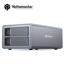 Yottamaster 2 Bay USB 3.0 Hard Drive Enclosure For 2.5"/3.5" SATA HDD SSD 32GB