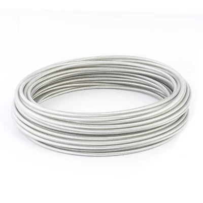 TRANSPARENTE CABLE REVESTIDA EN PVC de acero galvanizado hilo cuerda de alambre