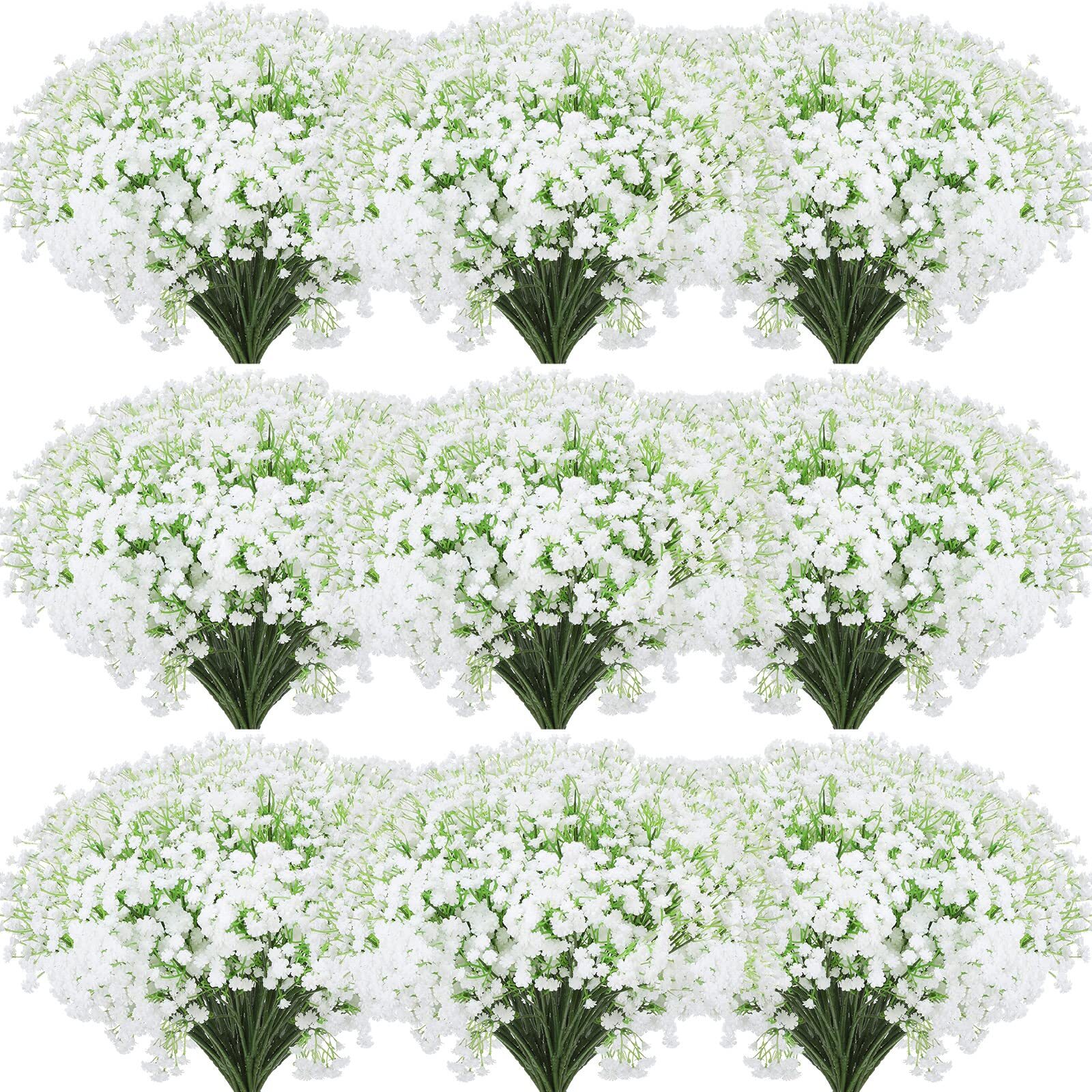 50 Pcs Artificial Baby Breath Gypsophila Flowers Bouquets 20.5 Inch Faux Gyps...