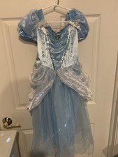 Disney Store Cinderella Costume Traditional Blue Gown Child Size Small 5/6