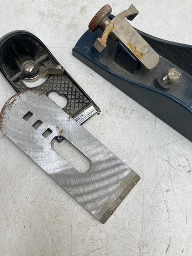 Buck Bros USA 7" Deluxe Block Plane With Angle Adjuster Blue Vintage - Picture 5 of 8