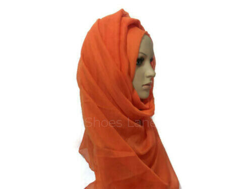 Viscose Scarf Maxi Hijab Women Girls Plain Large Long Wide Big Shawl Wrap Gift - Picture 11 of 56