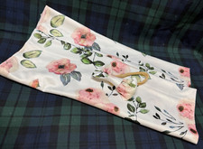 Receiving Blanket for Baby Girl Swaddle with Headband 0-3 Month Green Pink Flowe