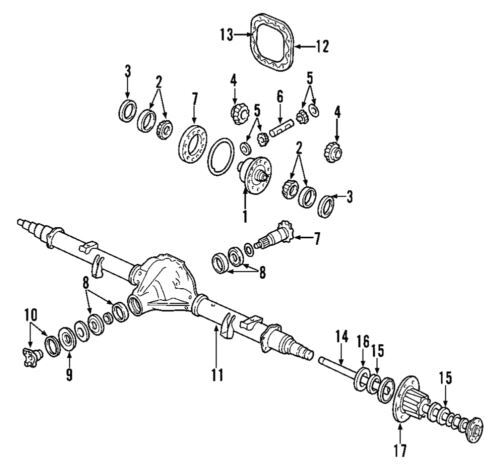 Rodamiento del piñón del diferencial para Ford (N/P D5TZ-4621-A)