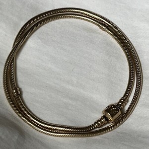 PANDORA Solid 14K Gold Snake Chain Necklace 17.7 Inch 36.6 Gr.RARE Discontinued