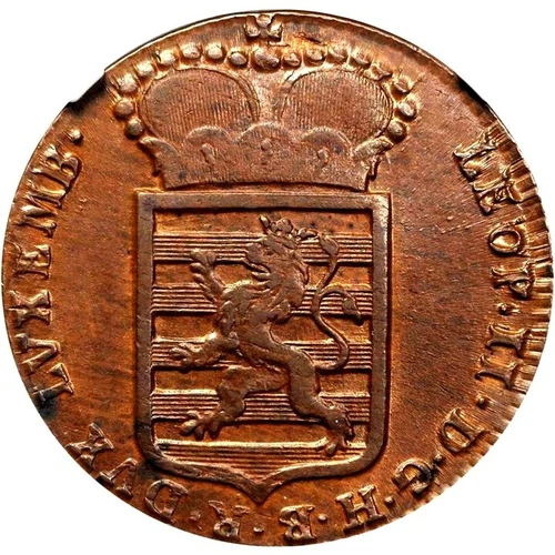 1790 H Luxembourg 1 Sol, NGC MS 62, Gunzberg Mint, Sole Finest @ NGC By A Mile