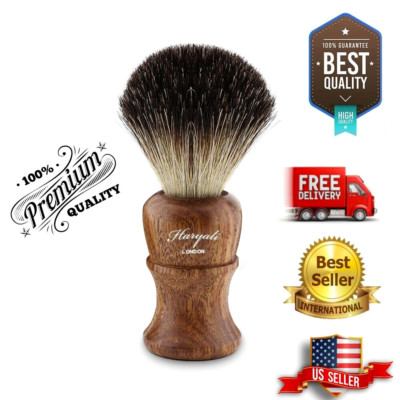 BRAND NEW - 100% PURE BADGER HAIR SHAVING BRUSH FOR MEN - Wooden Brush in USA