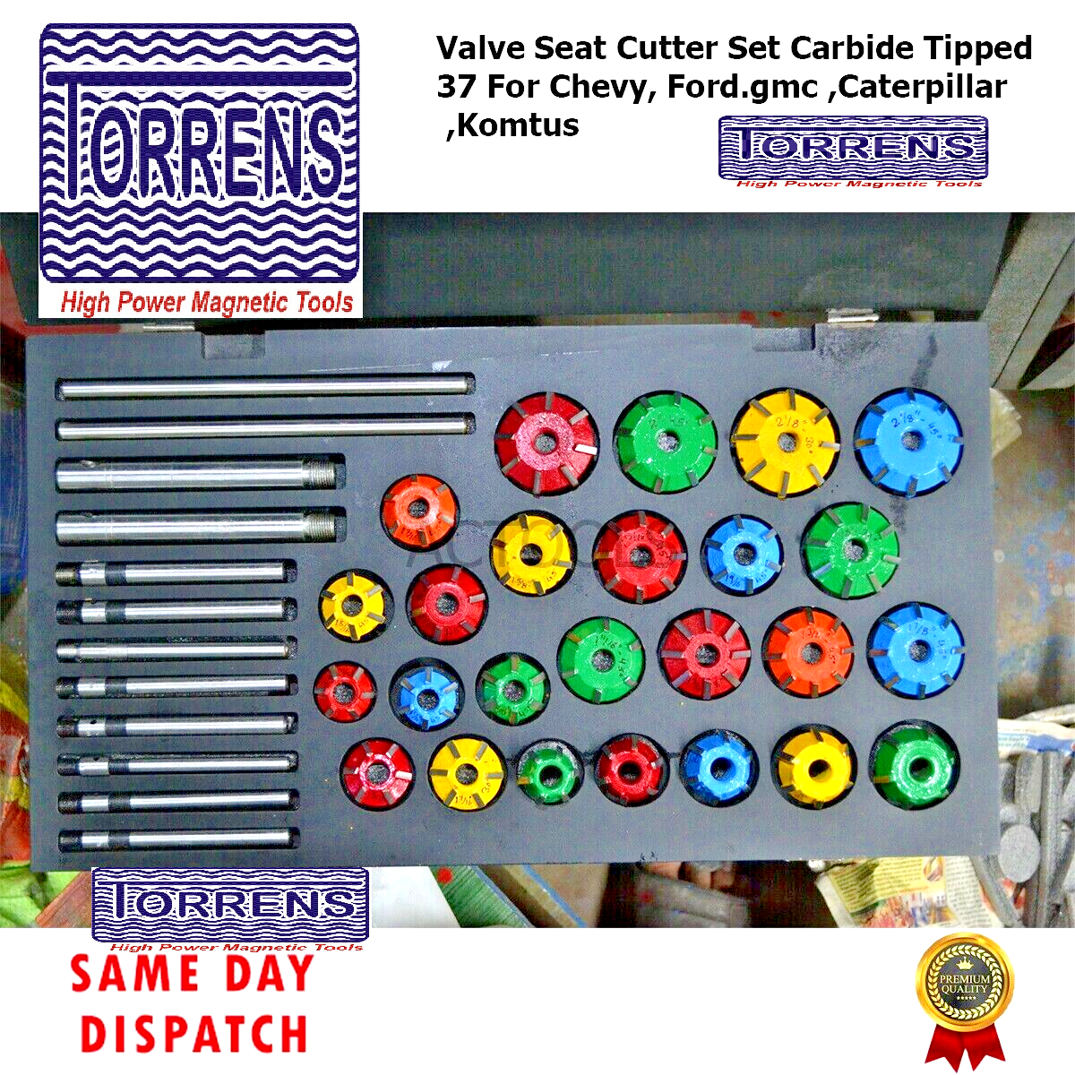 Valve Seat Cutter Set Carbide Tipped 37 For Chevy, Ford.gmc ...