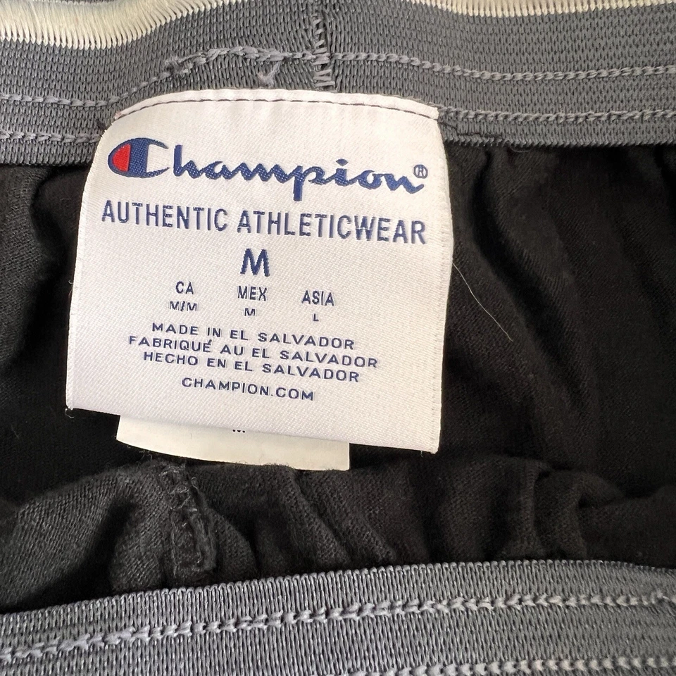 Sudadera deportiva vintage Champion Jogger para hombre mediana adulta negra Hanes algodón Foto 2 de 4