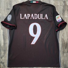 Maglia Calcio Adidas AC Milan Home 2017 Uomo L Gianluca Lapadula Italia LEGGI
