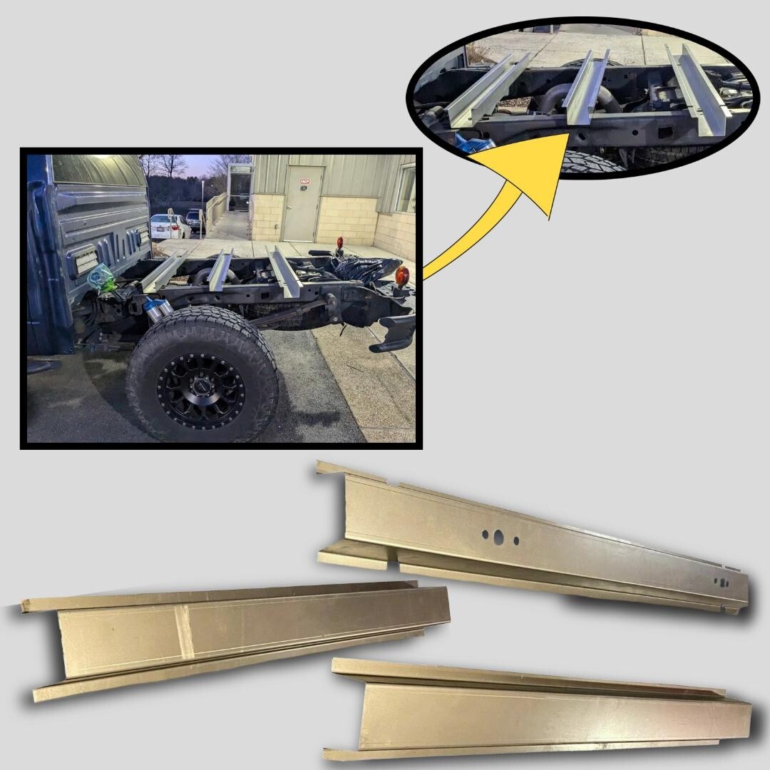 FORD F150 2004-2014 TRUCK BED FLOOR SUPPORT CROSSMEMBER 3pc 5.5