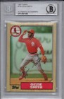 Ozzie Smith St. Louis Cardinals 1987 Topps #749 Autographed Signed Card Beckett