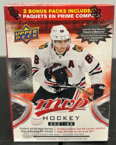 2021-22 Upper Deck MVP Hockey Factory Sealed 15 Pack Blaster Box
