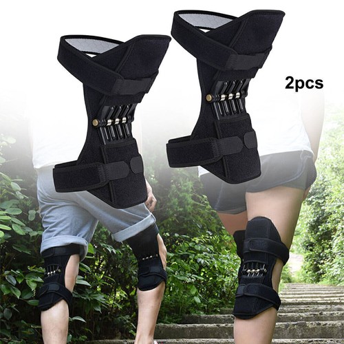 2pcs Power Knee Support Lift Joint Brace Pad Force Running Rebound fast.deliver*