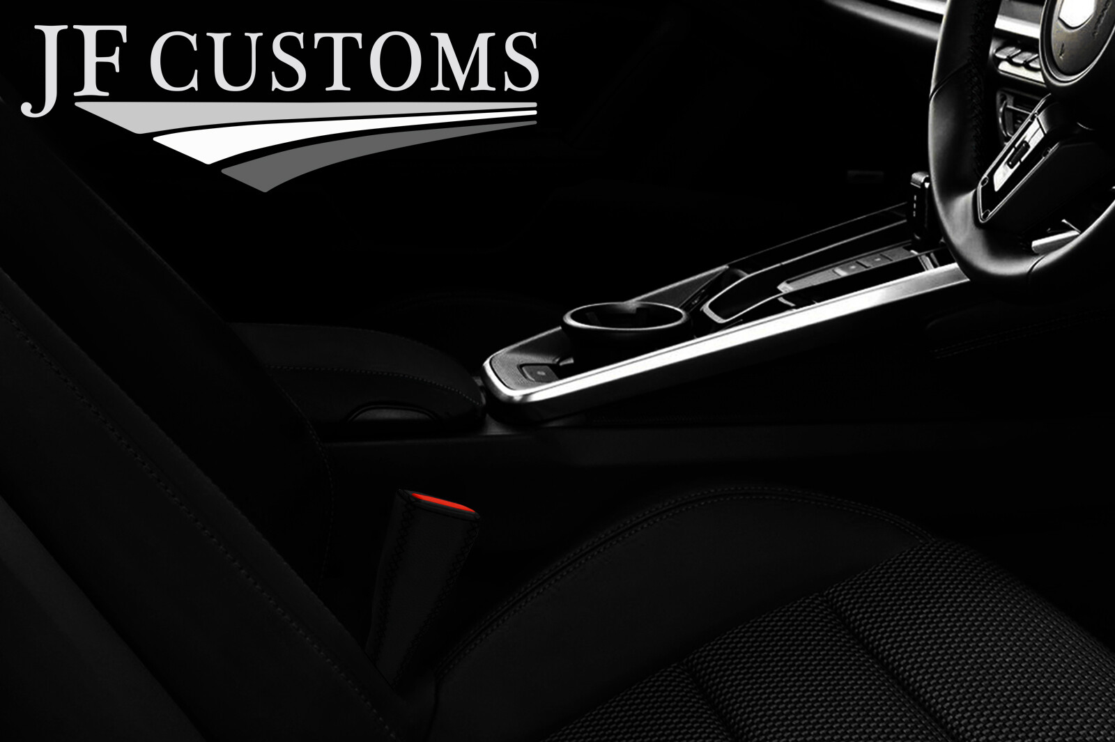 BLACK LUXSTITCH ITALIAN LEATHER 2X LONG SEAT BELT COVERS FITS HONDA