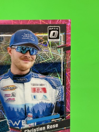 2024 Panini Donruss Racing Rated Rookie Pink Velocity #99 Christian Rose 12/79 - Picture 5 of 15