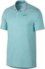 NIKE Dry Vapor Mens Blue Green Polo Shirt Size M New