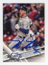 SIGNED BASEBALL CARD AUTO TOPPS 2017 KEVIN KIERMAIER TAMPA BAY RAYS #154