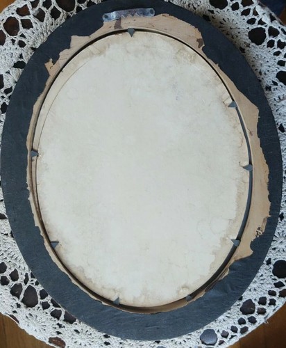 Antique Victorian Wall Hanging Wood Mirror Raised 11" by 9" 1800 - Picture 4 of 6