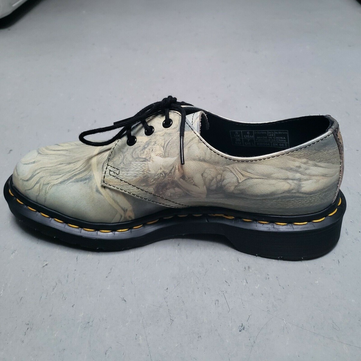 NEW DR MARTENS William Blake House of Death Satin Mans Sz 6 (Sz 5