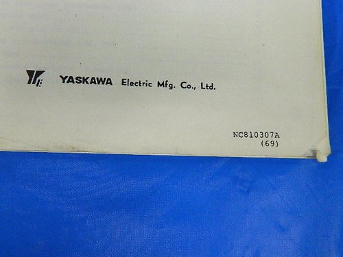 YASKAWA YASNAC 3000GII 3000G2 LIBRETTO SPECIFICHE NC810307A (69) - Foto 3 di 4