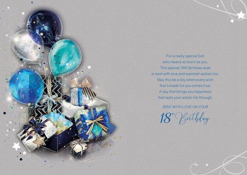 Son Milestone 18th Birthday Greeting Card - Sports Enthusiast - from the Stunnin - Picture 2 of 2