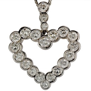Diamond Heart Pendant Necklace 2 Carat 14k White Gold | eBay